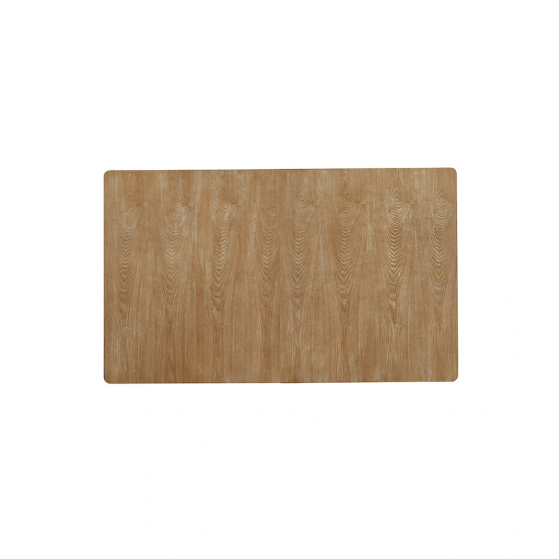 Table à manger extensible Pieds cabrioles Bois brun naturel brossé