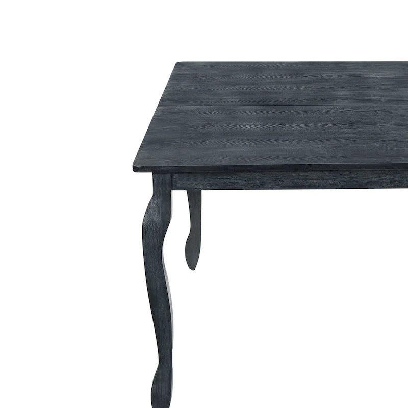 Table à manger extensible Pieds cabrioles Bois brun naturel brossé