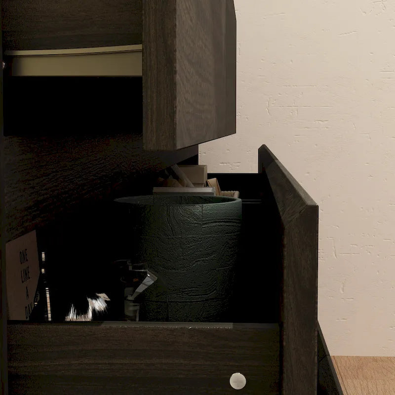 Commode double 6 tiroirs blanche, grand meuble de rangement pour chambre à coucher