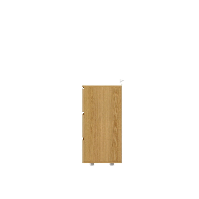 Commode double 6 tiroirs blanche, grand meuble de rangement pour chambre à coucher