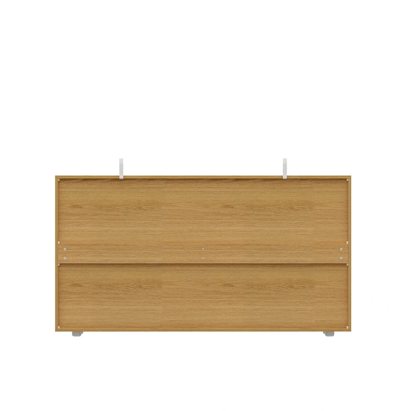 Commode double 6 tiroirs blanche, grand meuble de rangement pour chambre à coucher