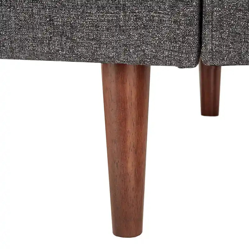 Fauteuil d'appoint rembourré Mid-Century Modern avec coussin de dossier cylindrique et pieds fuselés