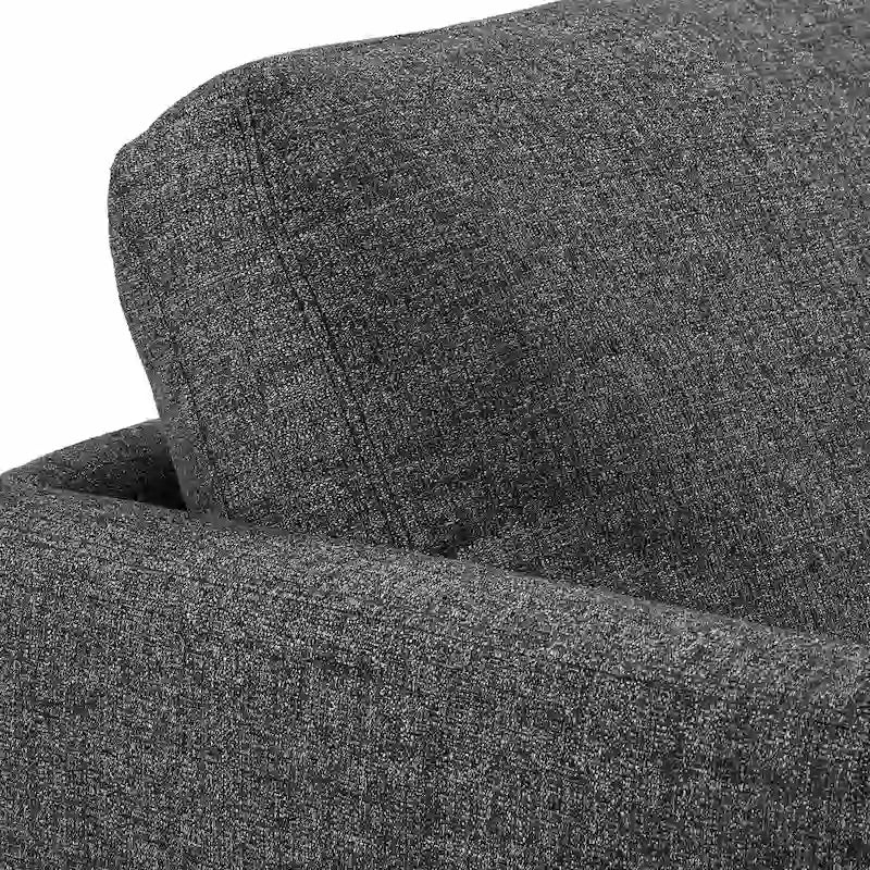 Fauteuil d'appoint rembourré Mid-Century Modern avec coussin de dossier cylindrique et pieds fuselés