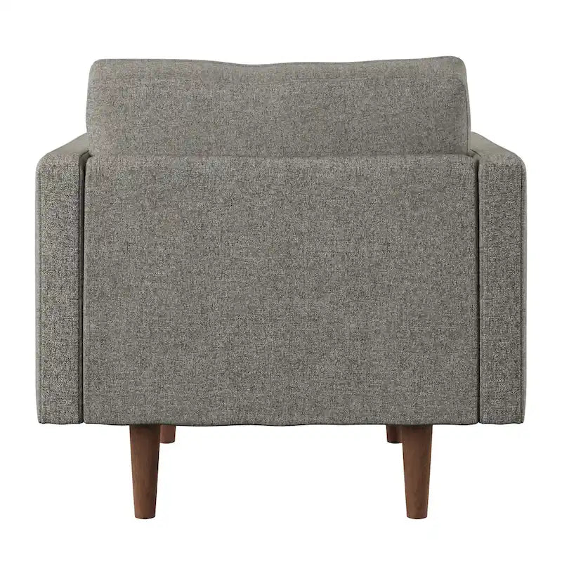Fauteuil d'appoint rembourré Mid-Century Modern avec coussin de dossier cylindrique et pieds fuselés