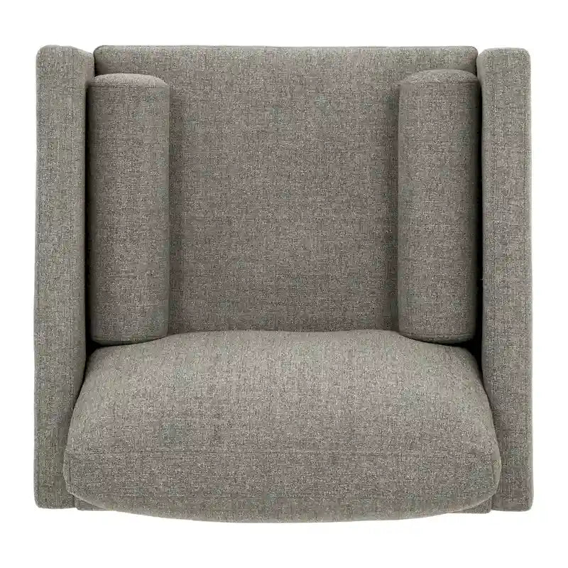 Fauteuil d'appoint rembourré Mid-Century Modern avec coussin de dossier cylindrique et pieds fuselés