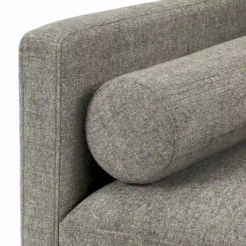 Fauteuil d'appoint rembourré Mid-Century Modern avec coussin de dossier cylindrique et pieds fuselés