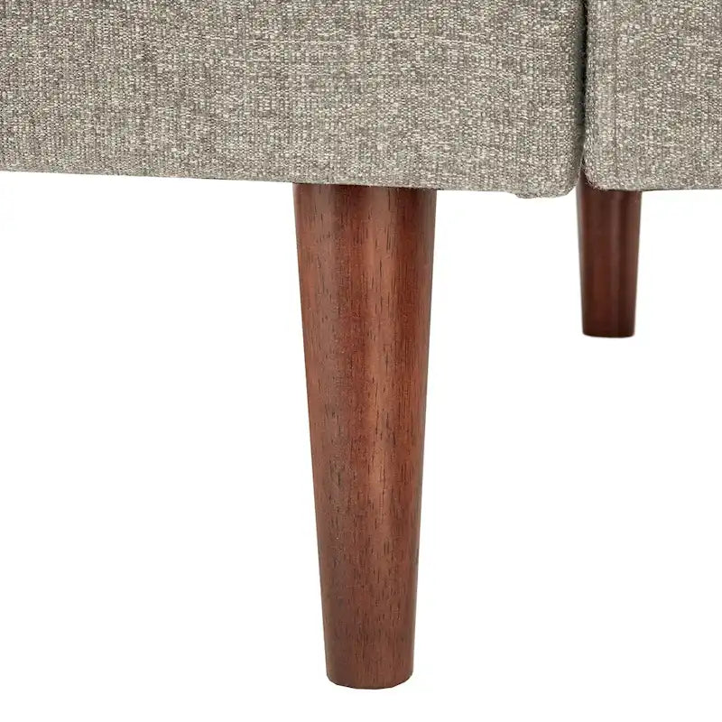 Fauteuil d'appoint rembourré Mid-Century Modern avec coussin de dossier cylindrique et pieds fuselés