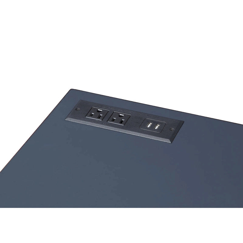 Bureau d'angle Art Déco avec plateau relevable, tiroir et cadre en métal doré