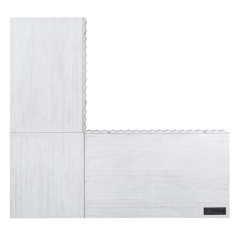 Bureau d'angle Art Déco avec plateau relevable, tiroir et cadre en métal doré