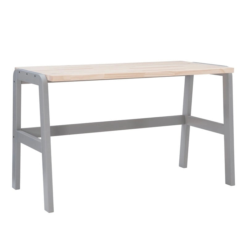 Bureau en pin massif avec piétement en métal noir