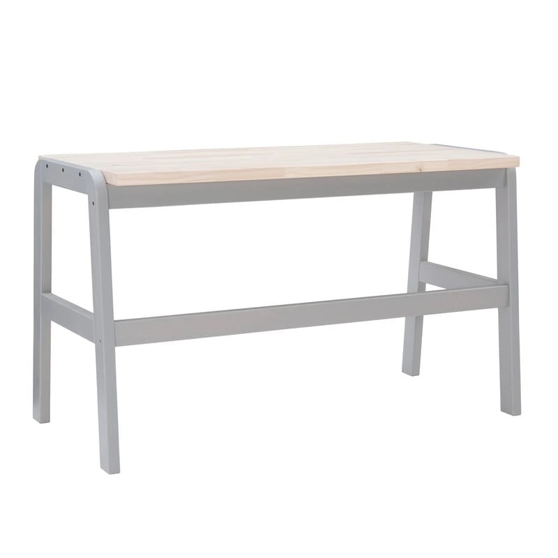 Bureau en pin massif avec piétement en métal noir