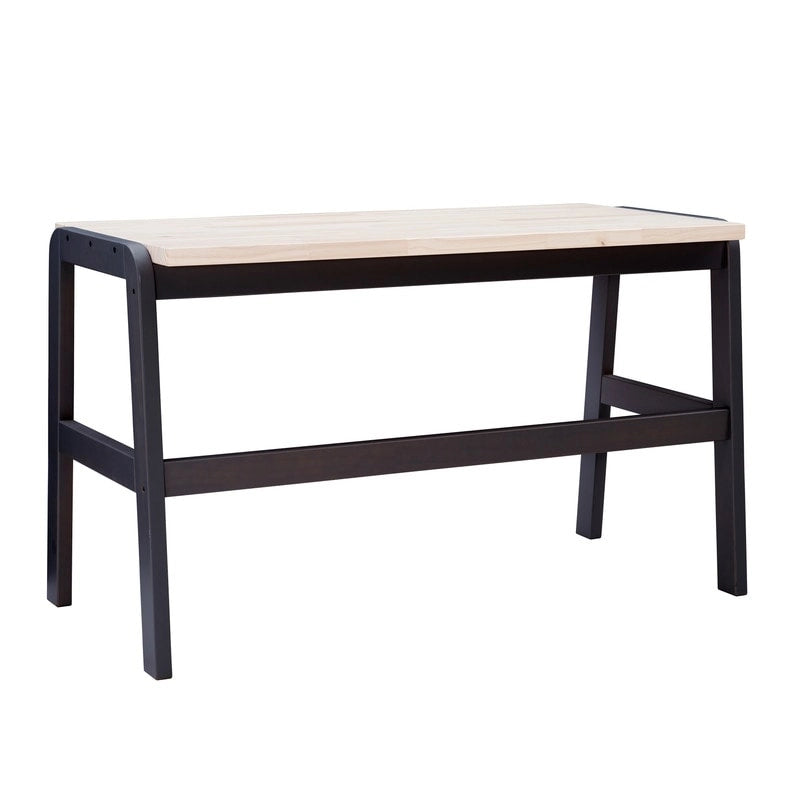 Bureau en pin massif avec piétement en métal noir