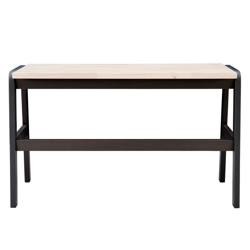 Bureau en pin massif avec piétement en métal noir