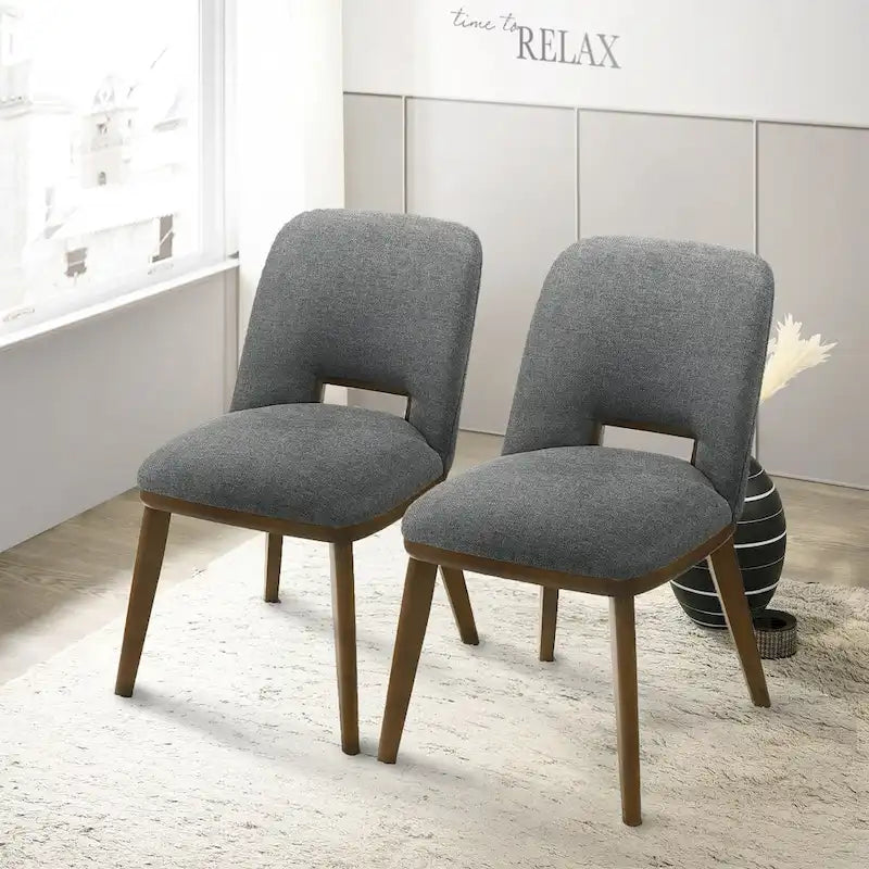 Raleigh Luxury Modern Solid Wood Dining Chair (Set of 2)