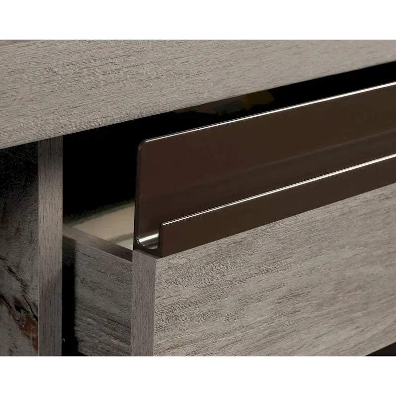 Bureau informatique Mystic Oak avec tiroirs et rangement de dossiers
