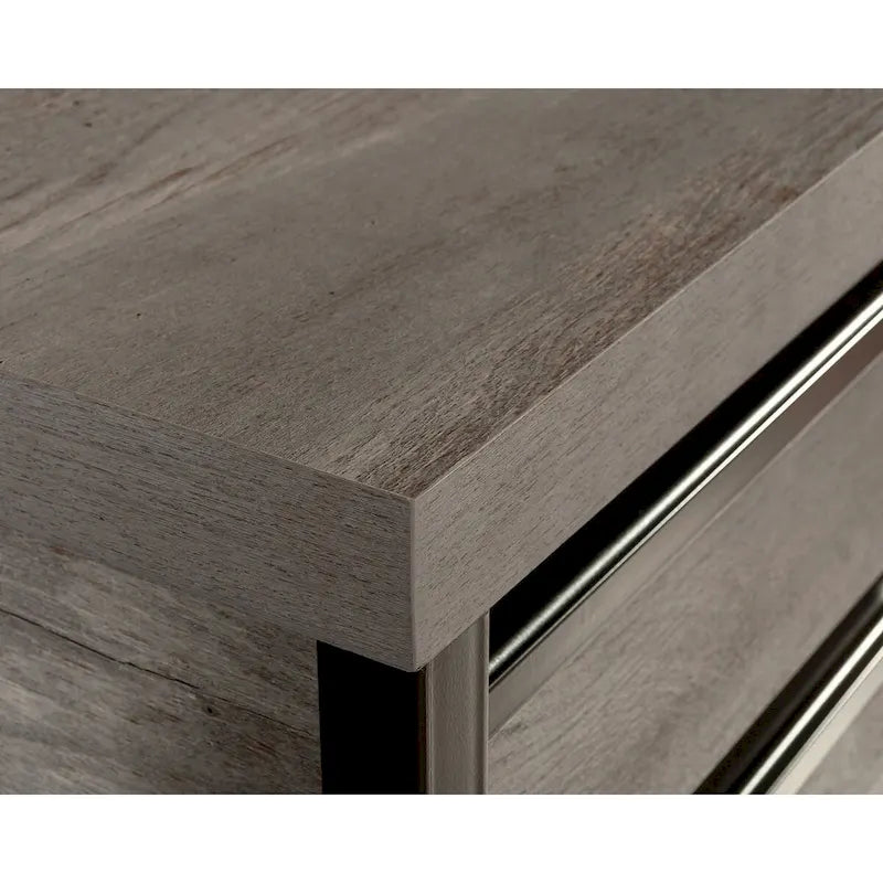 Bureau informatique Mystic Oak avec tiroirs et rangement de dossiers