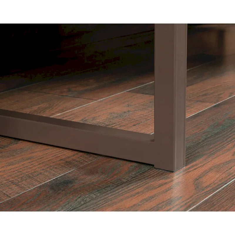 Bureau informatique Mystic Oak avec tiroirs et rangement de dossiers