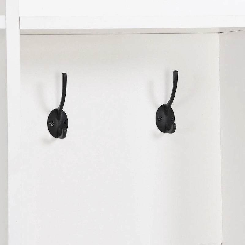 Meuble d'entrée avec banc de rangement, patères et casiers à chaussures