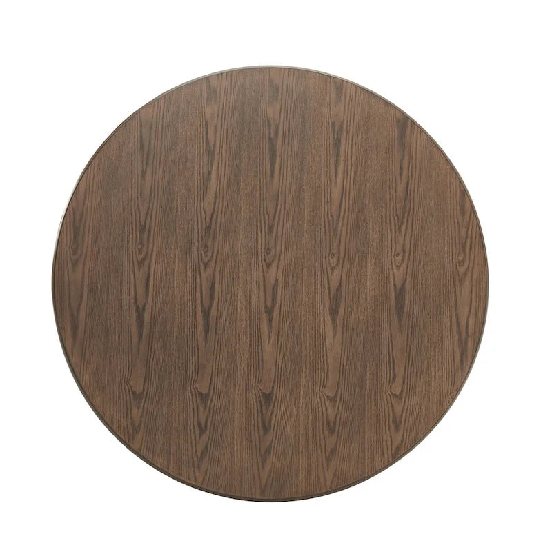 Table à manger ronde en noyer Pieds en bois massif Cuisine moderne du milieu du siècle