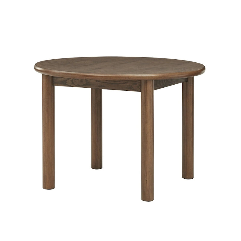 Table à manger ronde en noyer Pieds en bois massif Cuisine moderne du milieu du siècle